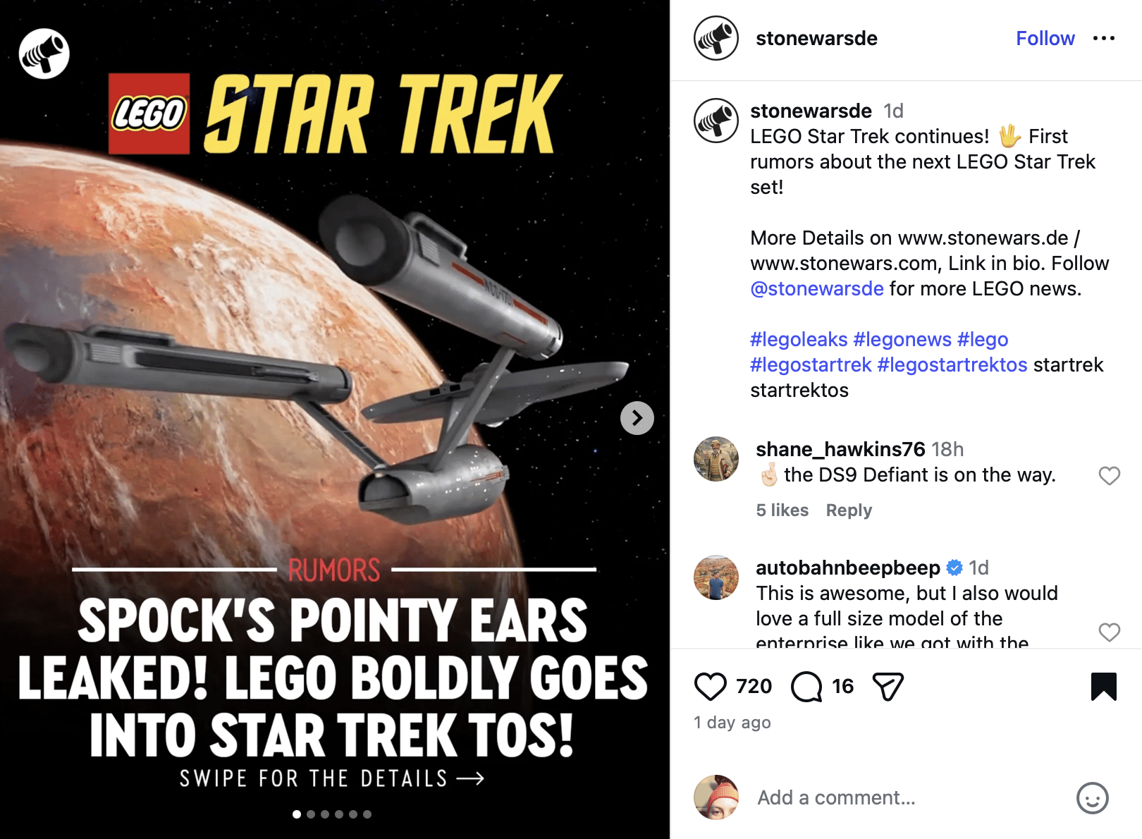TOS LEGO set rumored