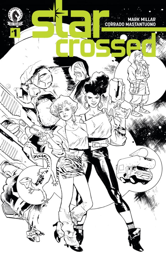 Black-and-white variant of Stuart Immonen's cover