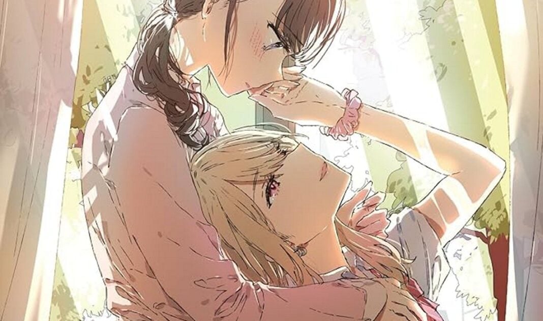 lilies blooming header woman touches the face of another woman above her