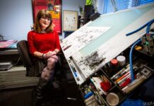 Simone and Ajax creator comes out as Margeaux Pepoy margeaux pepoy at her drawing table