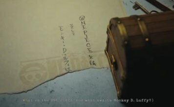 Eiichiro Oda sinks the answer to the ONE PIECE into the sea—but fans know where it is Close up of the treasure chest containing the awnser of what is the One Piece with one half of the answer on display, written on a sheet of paper beneath the chest.