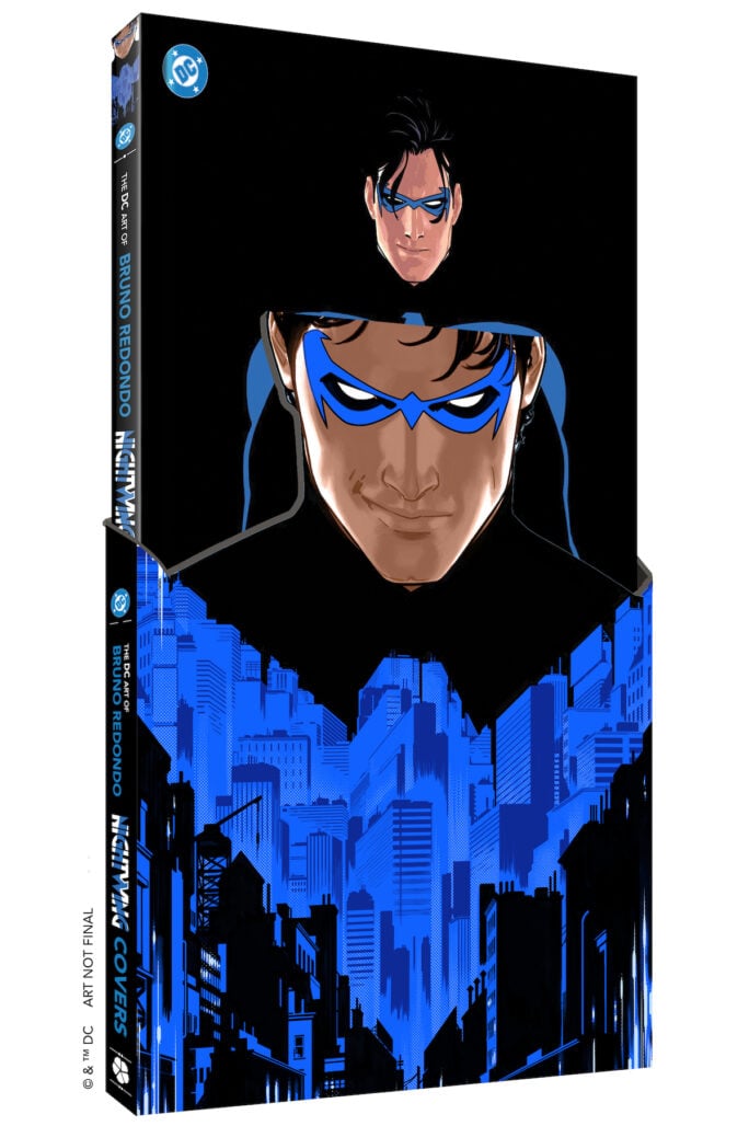 The DC Art of Bruno Redondo Nightwing slipcase and cover mockup