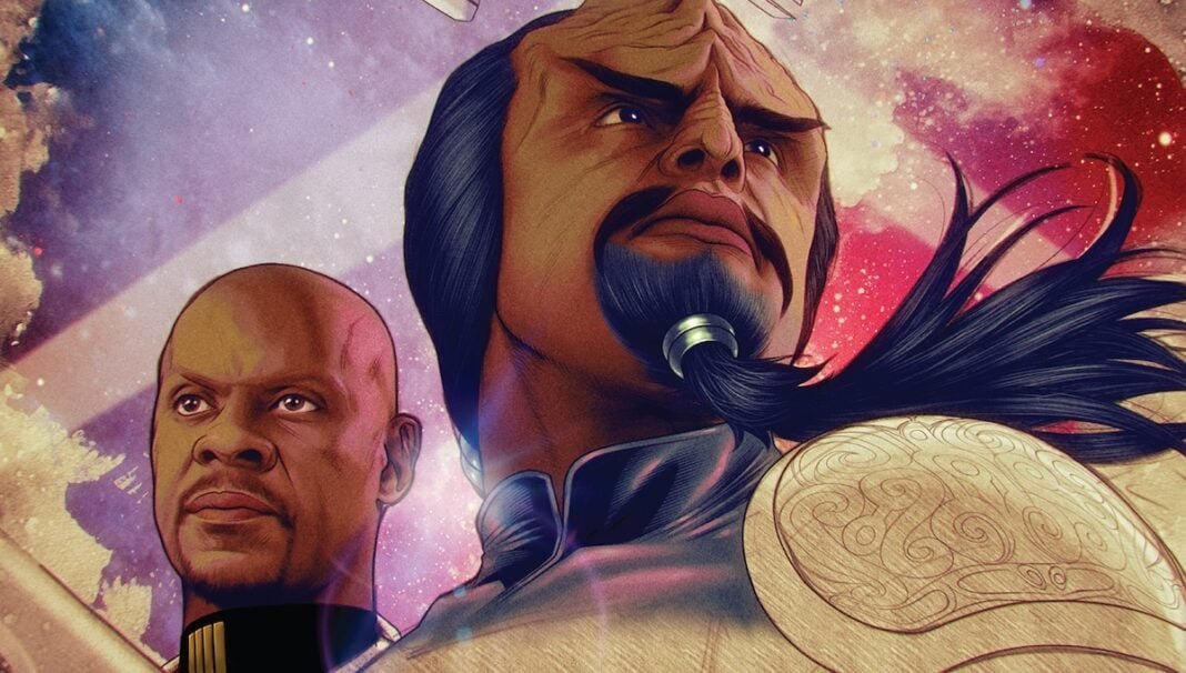Defiant cover Worf and The Sisko on the cover of The Art of Star Trek & Defiant, coming in June from IDW.