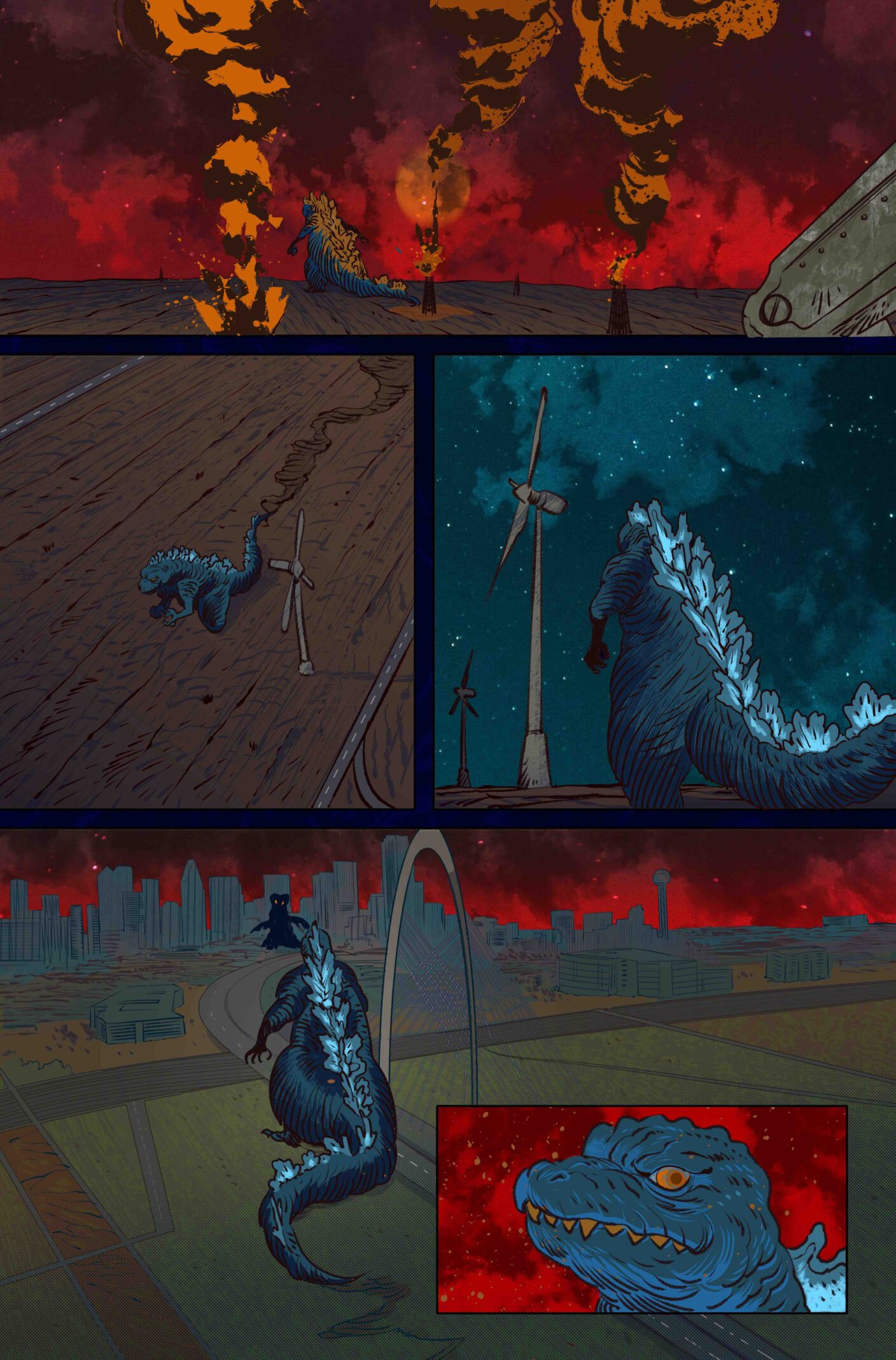 Godzilla vs America Texas