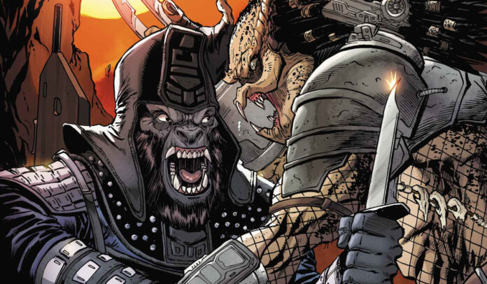 Predator vs Planet of the Apes #1 Tim Seeley cover featured