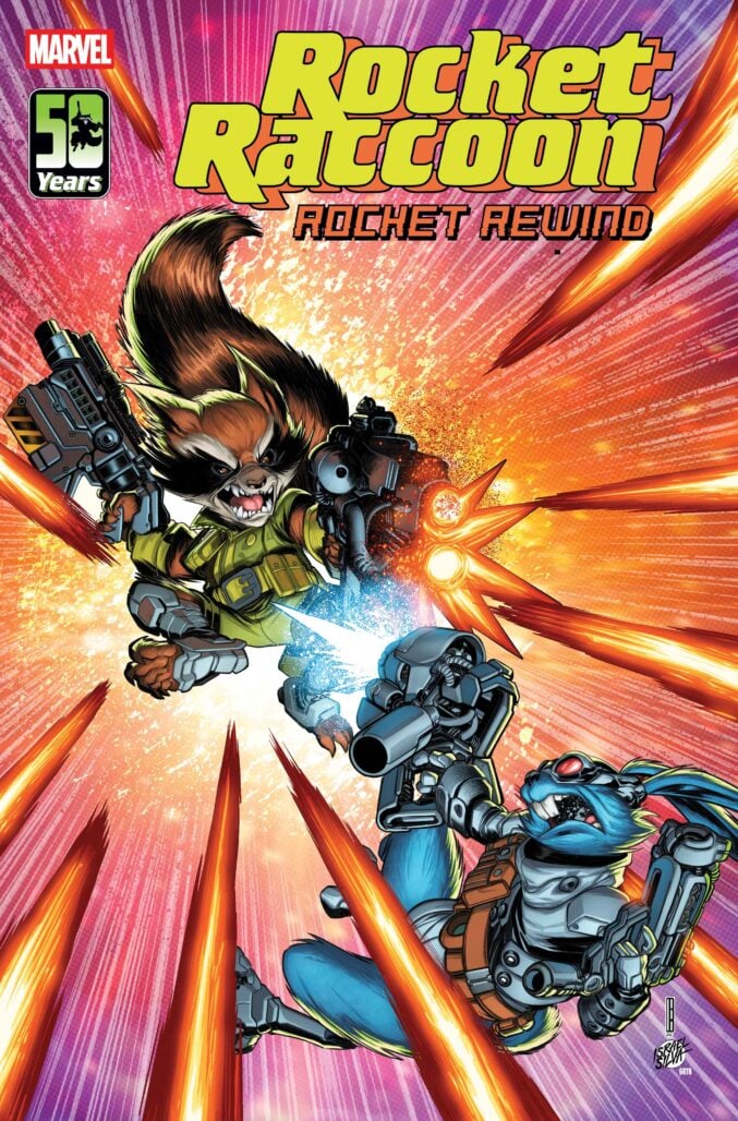 Rocket Raccoon: Rocket Rewind cover by David Baldeón