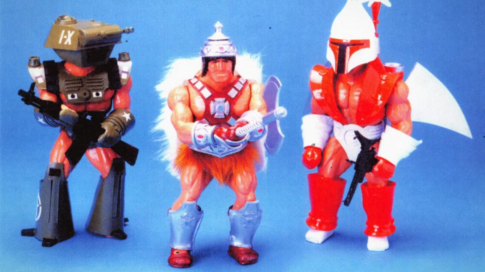 Sweet's prototypes for He-Man and what became Masters of the Universe, as shown on The Toys That Made Us (2017)