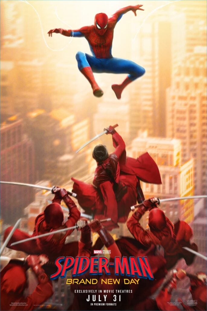 Teaser poster featuring Spider-Man vs the Hand