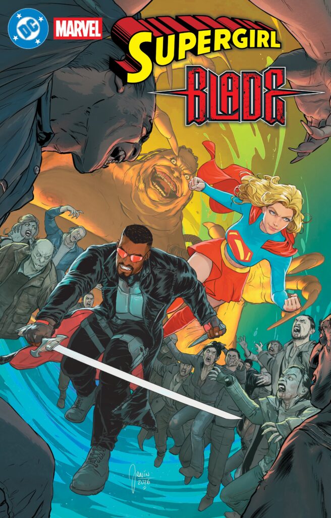 Supergirl/Blade cover art by Mikel Janin