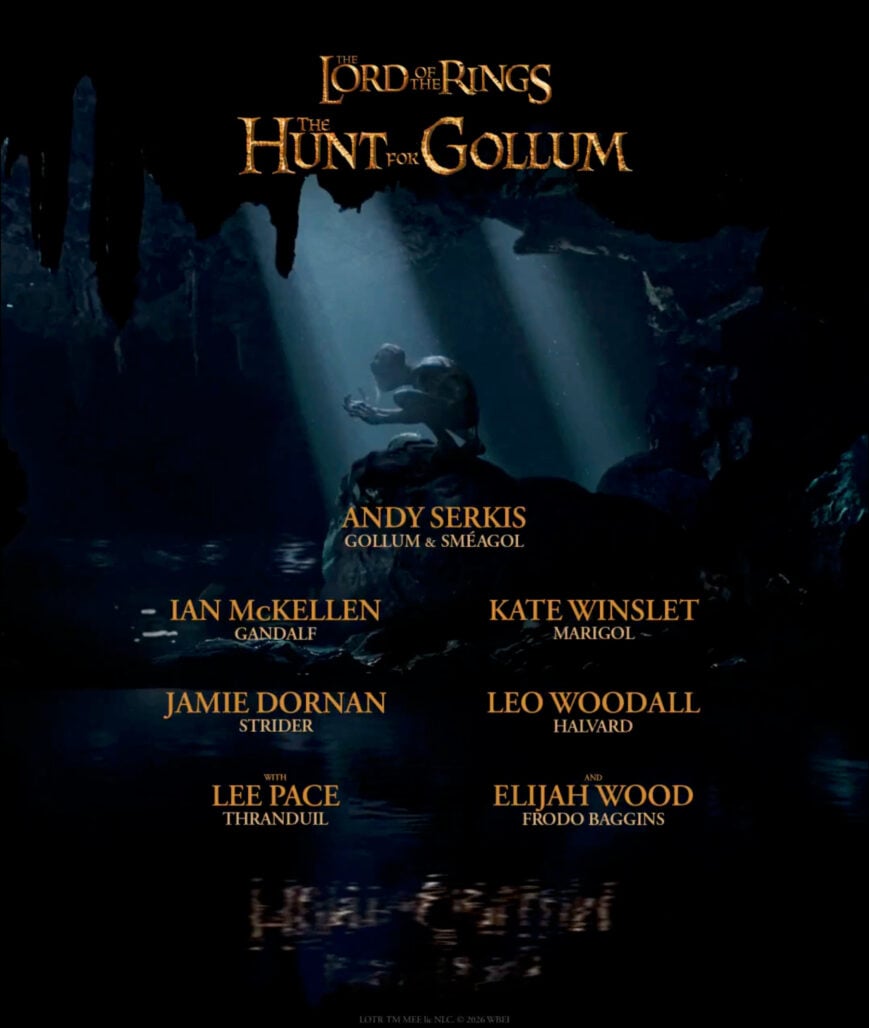 The Lord of the Rings: The Hunt for Gollum official cast reveal poster