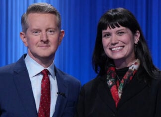 Watch: Tini Howard competes on JEOPARDY! Tini Howard (right) with Jeopardy! host Ken Jennings
