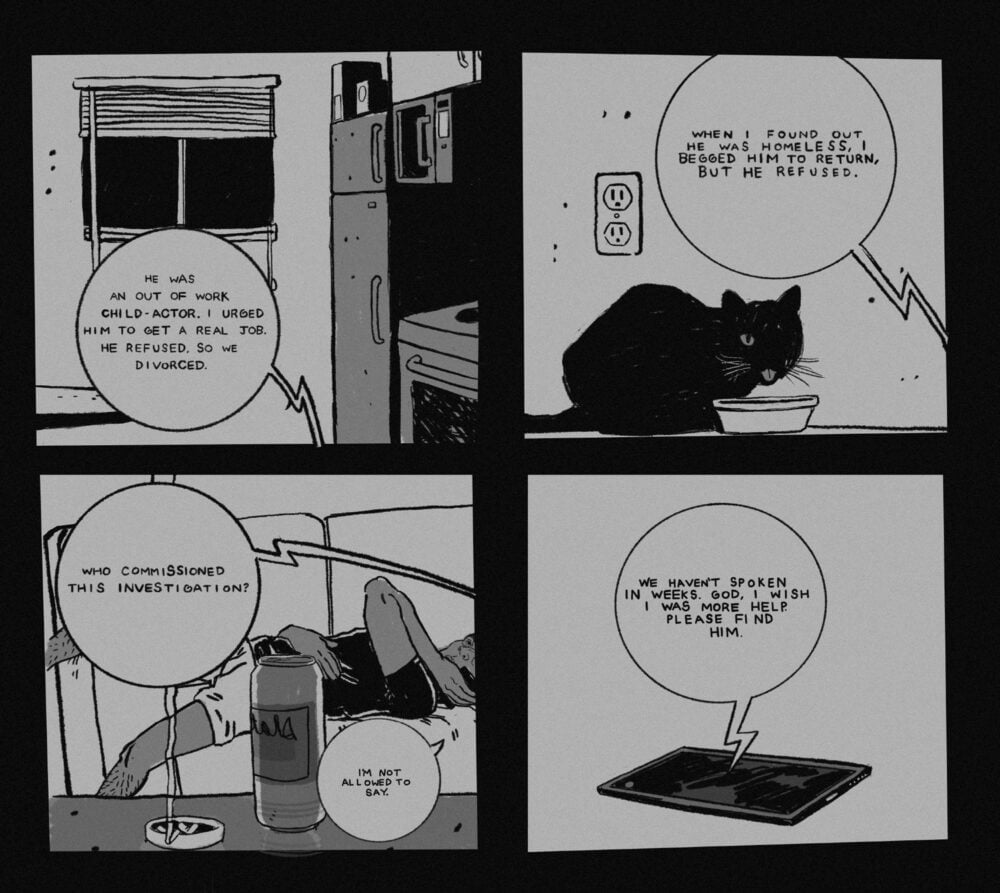 The detecting process, with cat.