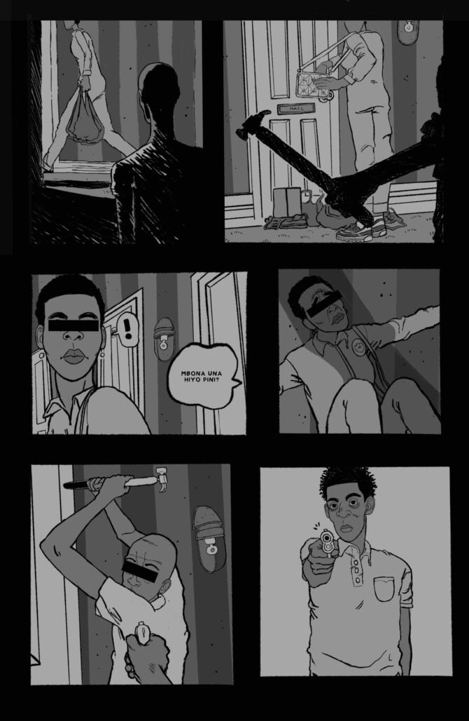 A heavily armed page from Troubled Detective