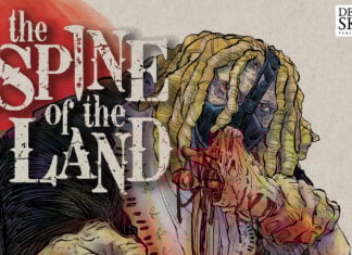 Cover Reveal: Cannibals and Hooded Gunmen grace the cover of THE SPINE OF THE LAND