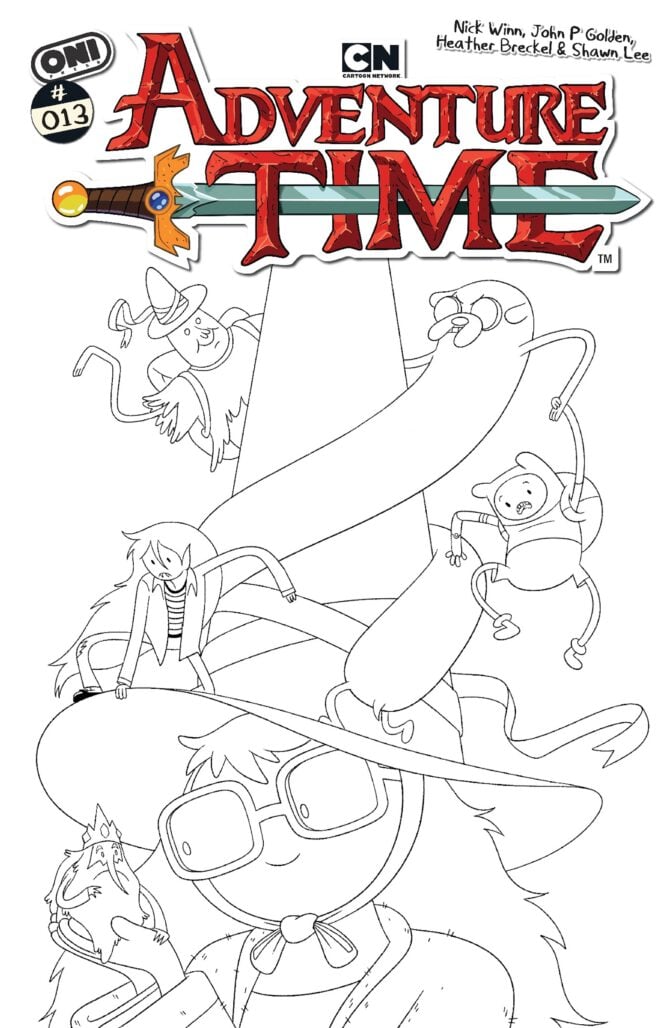 Adventure Time #13 B&W sketch cover by Nick Winn