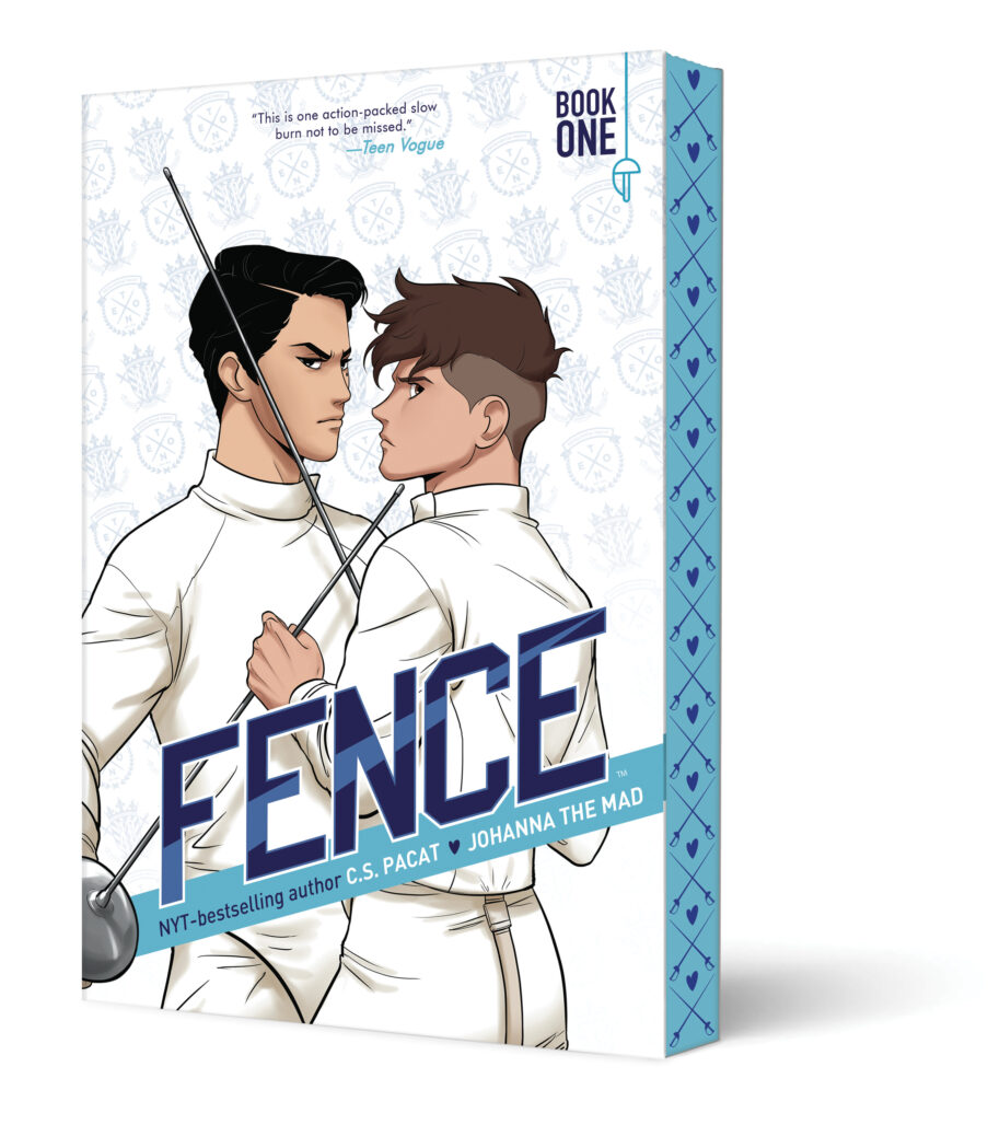 Fence Book One cover with sprayed edges