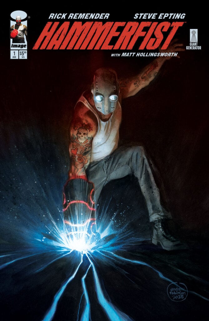 Hammerfist #1 cover H (1 in 100 foil copy incentive) by Andrew Robinson