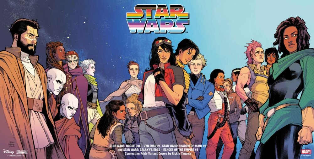 Marvel's Star Wars Pride Month covers for 2026 by Rickie Yagawa