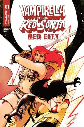 Vampirella vs Red Sonja Red City cover A by Sebastian Piriz