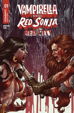 Vampirella vs Red Sonja Red City cover B by Diego Yapur