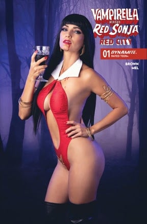 Vampirella vs Red Sonja Red City cover C featuring Ivy Cosplay