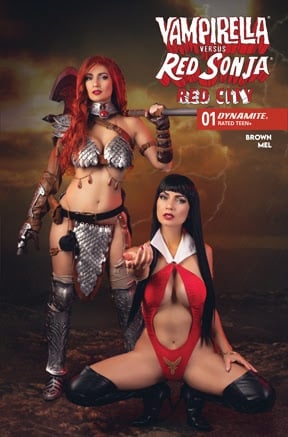 Vampirella vs Red Sonja Red City cover E featuring Ivy Cosplay