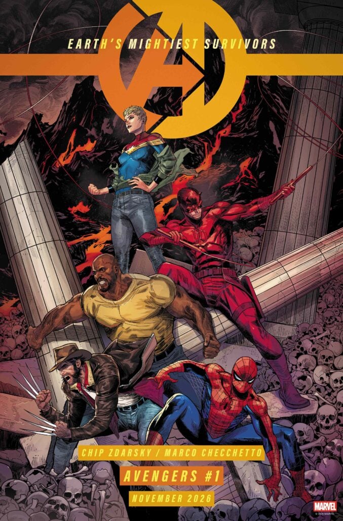 Avengers #1 (2026) cover art by Marco Checchetto