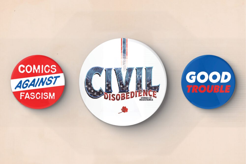 Civil Disobedience Kickstarter buttons