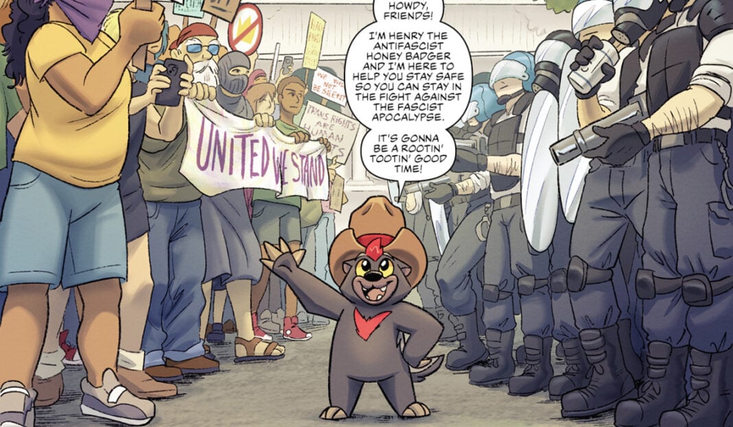 Civil Disobedience Henry the Antifascist Honey Badger featured