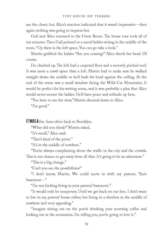 Excerpt from "Tiny House of Terror" by James Aquilone