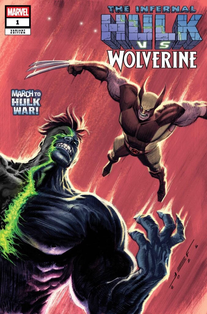 Infernal Hulk vs. Wolverine cover by Juan Ferreyra