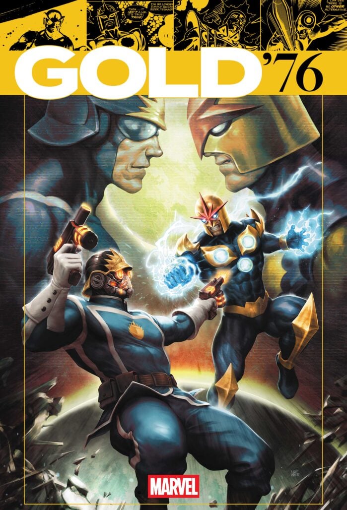 Marvel Gold '76 variant cover by Kendrick Lim