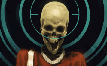 Ensign’s Log: STAR TREK: REDSHIRTS: GHOST OF THE 21st CENTURY advance review Star Trek: Redshirts: Ghost of the 21st Century cover featuring a skeleton in crosshairs wearing a TOS movie-era Starfleet uniform.