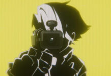 CYBERPUNK: EDGERUNNERS 2 sets a grim tone with new teaser still frame from the first teaser for Cyberpunk: Edgerunners 2 with the silhouette of Roman Carax looking through the lens of a handheld camera.