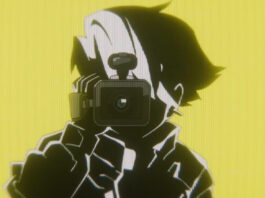 CYBERPUNK: EDGERUNNERS 2 sets a grim tone with new teaser still frame from the first teaser for Cyberpunk: Edgerunners 2 with the silhouette of Roman Carax looking through the lens of a handheld camera.