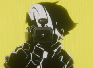 CYBERPUNK: EDGERUNNERS 2 sets a grim tone with new teaser still frame from the first teaser for Cyberpunk: Edgerunners 2 with the silhouette of Roman Carax looking through the lens of a handheld camera.