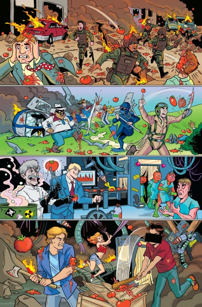 Attack of the Killer Tomatoes interior art