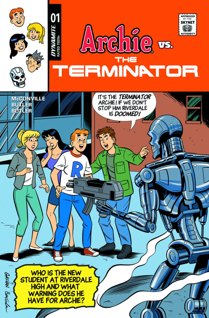 Archie vs the Terminator #1 cover by Bill Galvan
