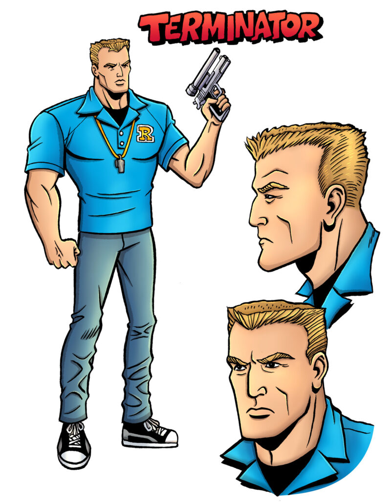 Archie vs the Terminator cyborg design
