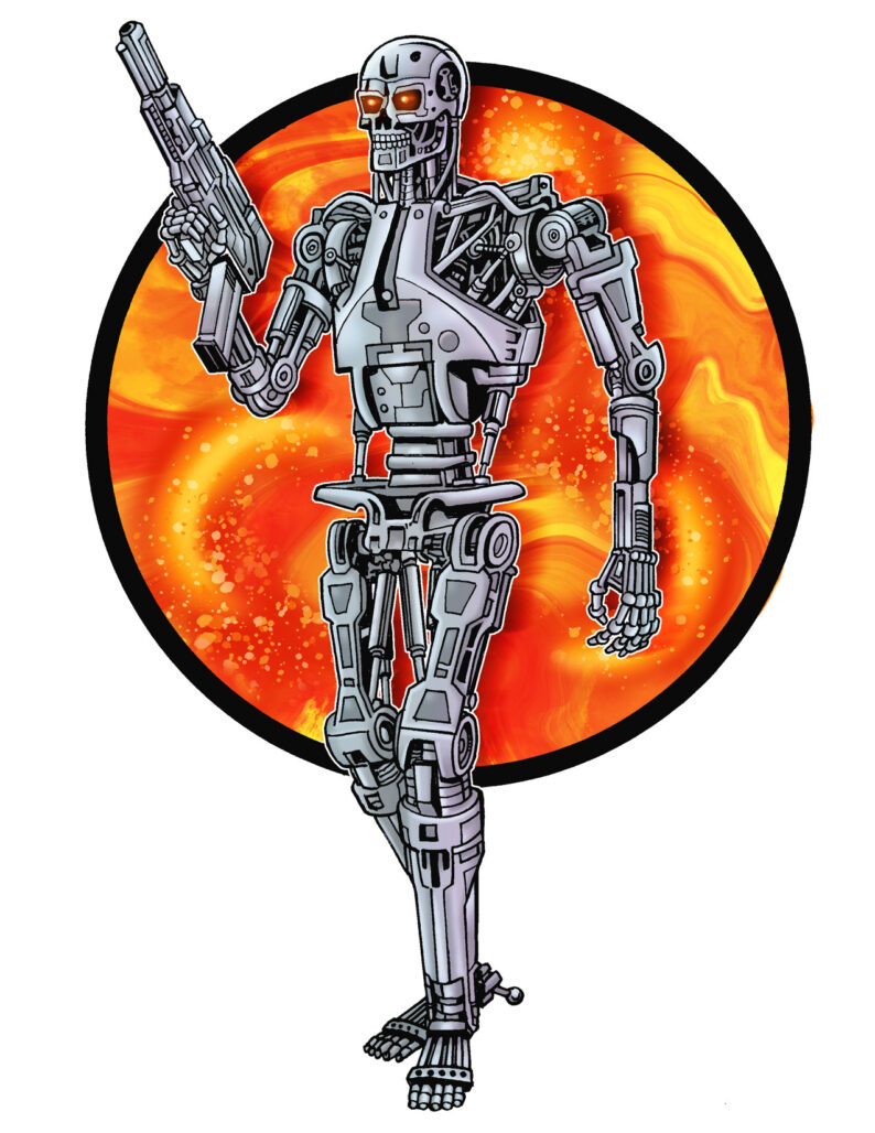 Archie vs the Terminator endoskeleton design