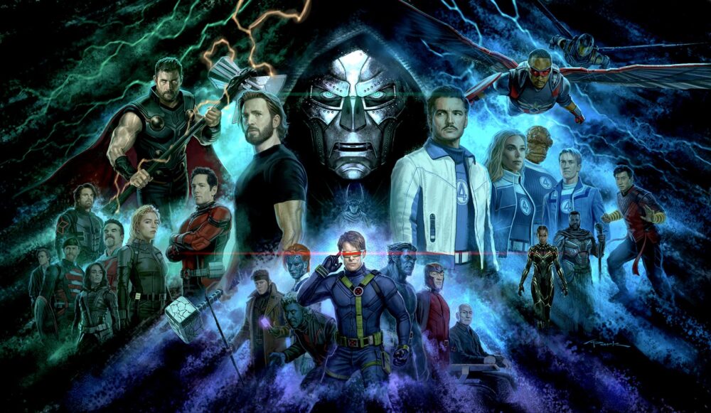 Avengers Doomsday ensemble art by Andy Parks