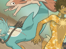 SDCC ’26: Ten Speed announces WENDY MARTIN, RENNE NAULT, JIM ZUB & more Castle Swimmer Vol 3 cover art by Wendy Martin (cropped)