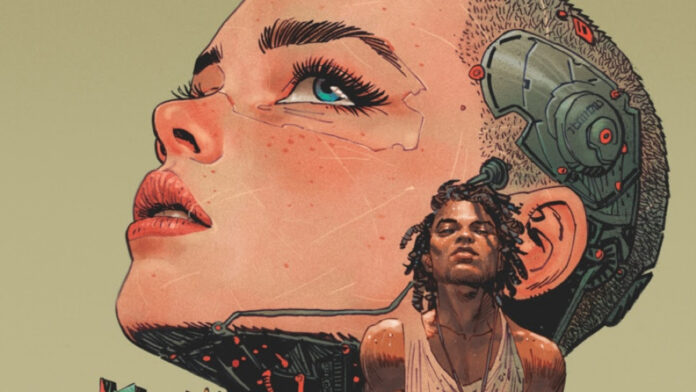 Greaser- Gemini Blues #1 Metal cover art by Dan Panosian (cropped)