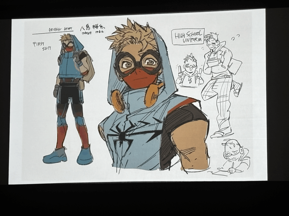 Spider-Man character design sheet