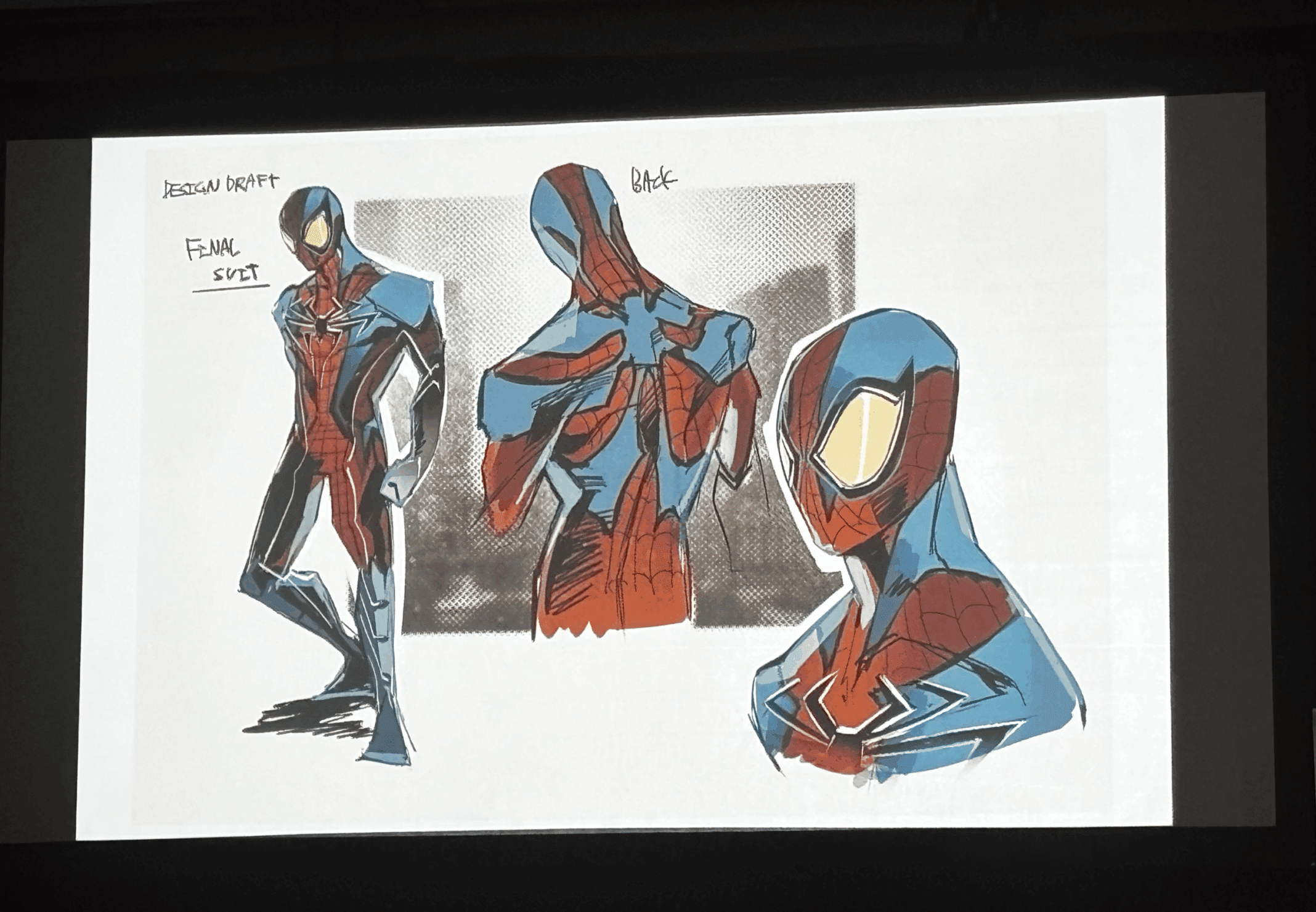 Spider-Man character design sheet