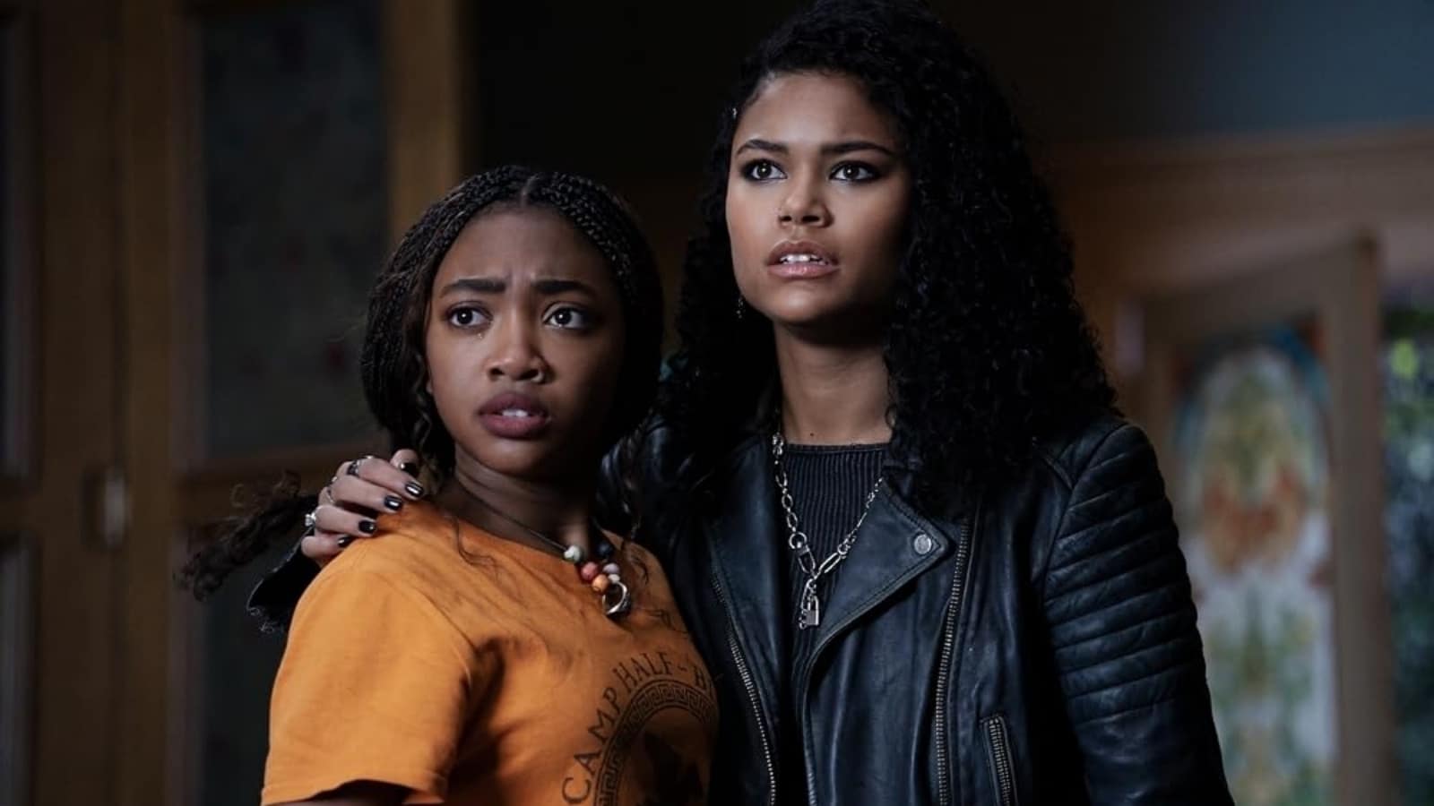 Leah Sava Jeffries and Tamara Smart in Percy Jackson and the Olympians Season 2