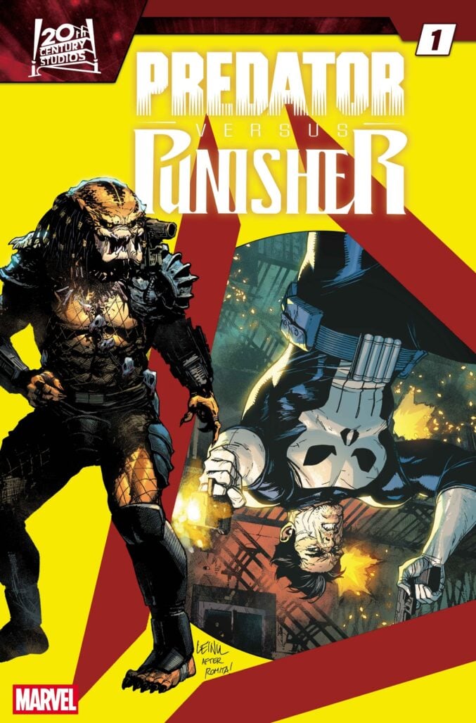 Predator Vs. Punisher #1 homage variant by Leinil Francis Yu