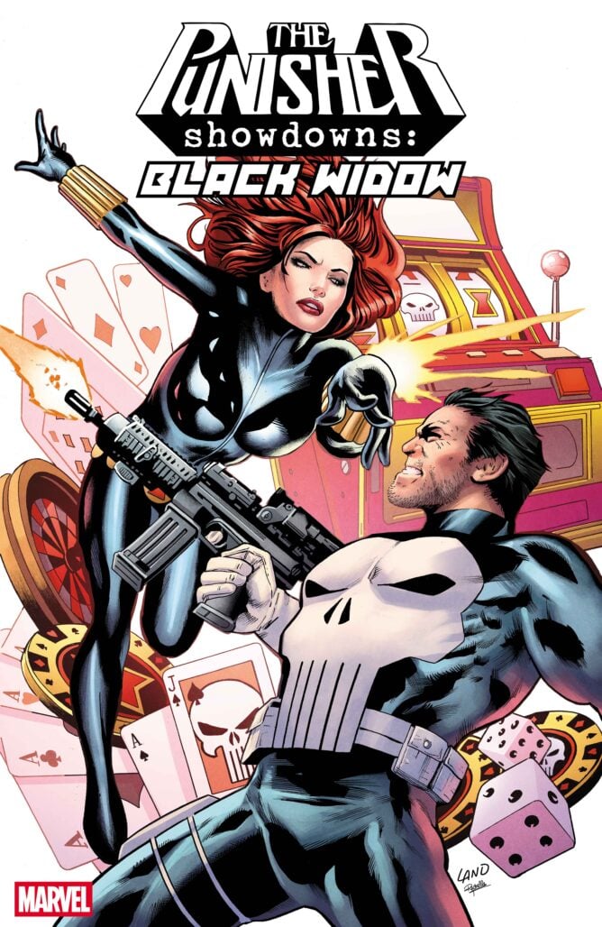 Punisher Showdowns: Black Widow #1 cover by Greg Land
