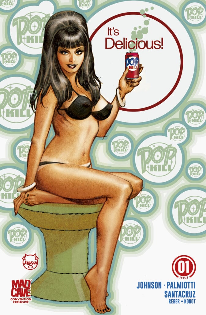 Pop Kill #1 Dave Johnson "Nice" Variant & "Naughty" Black Bag Variant