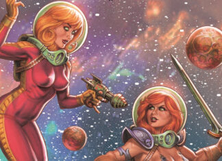 RED SONJA goes to space in BARBARELLA crossover
